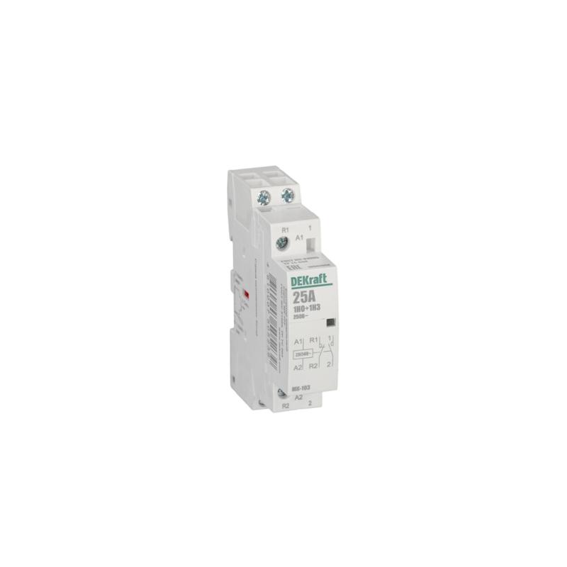 Контактор модульный 1НО+1НЗ 25А 230В МК-103 | 18065DEK | DEKraft — DEKraft