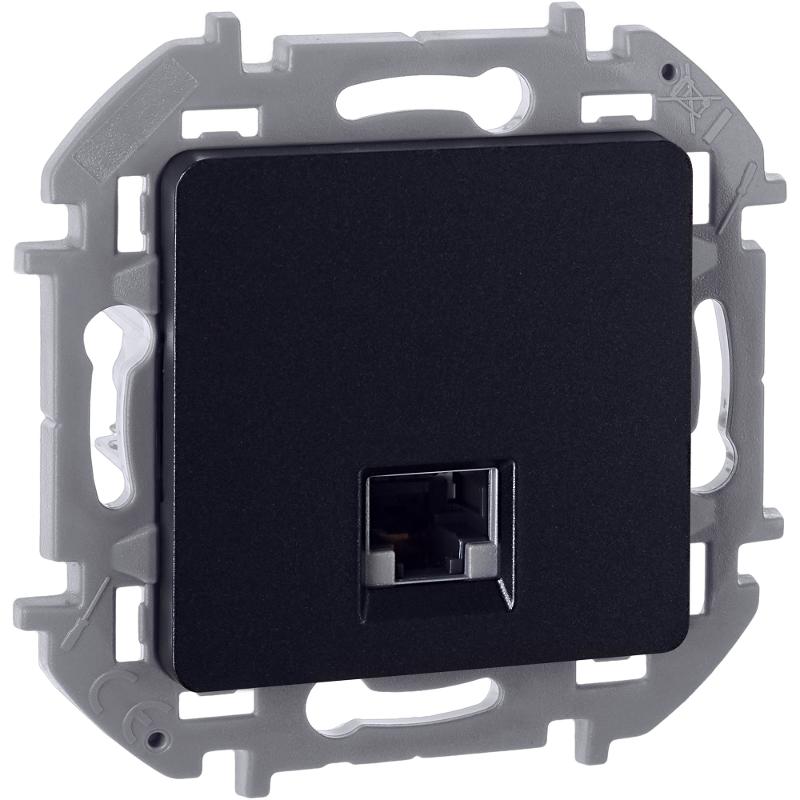 Inspiria Антрацит Розетка компьютерная RJ45 С/У категория 5e UTP — миниатюра 3