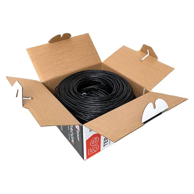 Кабель витая пара TERACOM PRO Cat.5E U/UTP 4 пары solid внешний 24AWG черный упак. 305м | TRP-5EUTP-04PE-BK-OUT3 | EKF — миниатюра 17