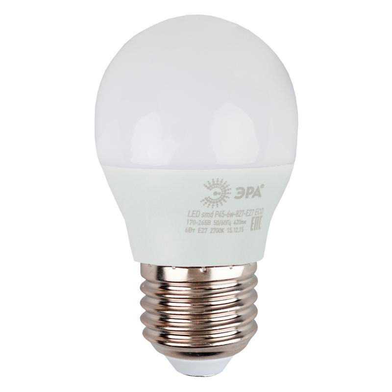 Лампа cветодиодная RED LINE LED P45-8W-827-E27 R Е27 / E27 8 Вт шар теплый белый свет | Б0053028 | ЭРА — миниатюра 5