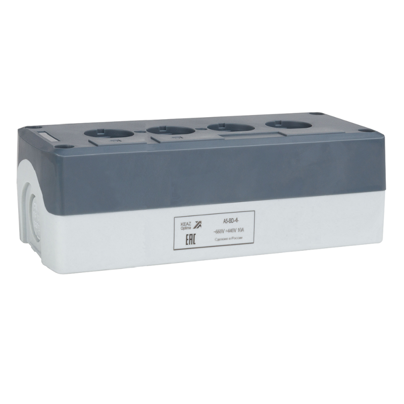 Корпус кнопочного поста OptiSignal D22 A5-BD-4 4 отв XALD04 | 362259 | КЭАЗ — КЭАЗ (Курский электроаппаратный завод)