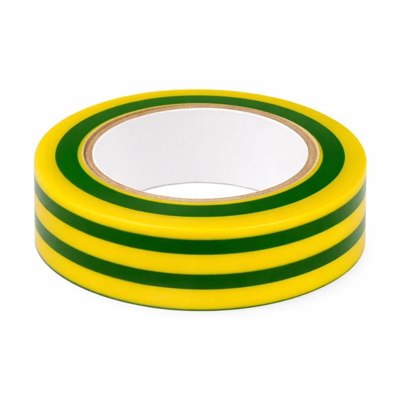 Лента изоляционная ПВХ 19x0,15 20м в рулоне желто-зелёная | PVC192015YGN | DKC — DKC (ДКС)