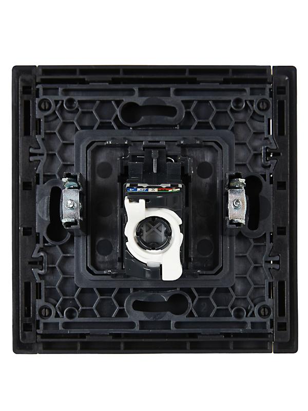 FORTE&PIANO Розетка комп. RJ45 кат.5E FP132 черный | FP-K10-1-K02 | IEK — миниатюра 3