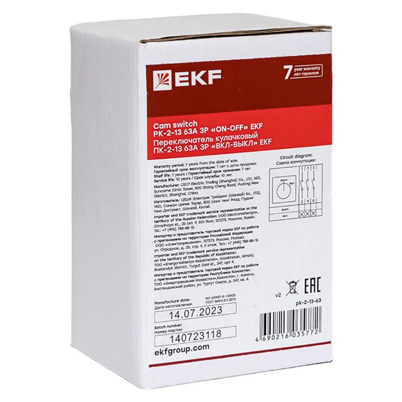 Переключатель кулачковый ПК-2-13 63А 3P "ВКЛ-ВЫКЛ" EKF PROxima | pk-2-13-63 | EKF — миниатюра 12