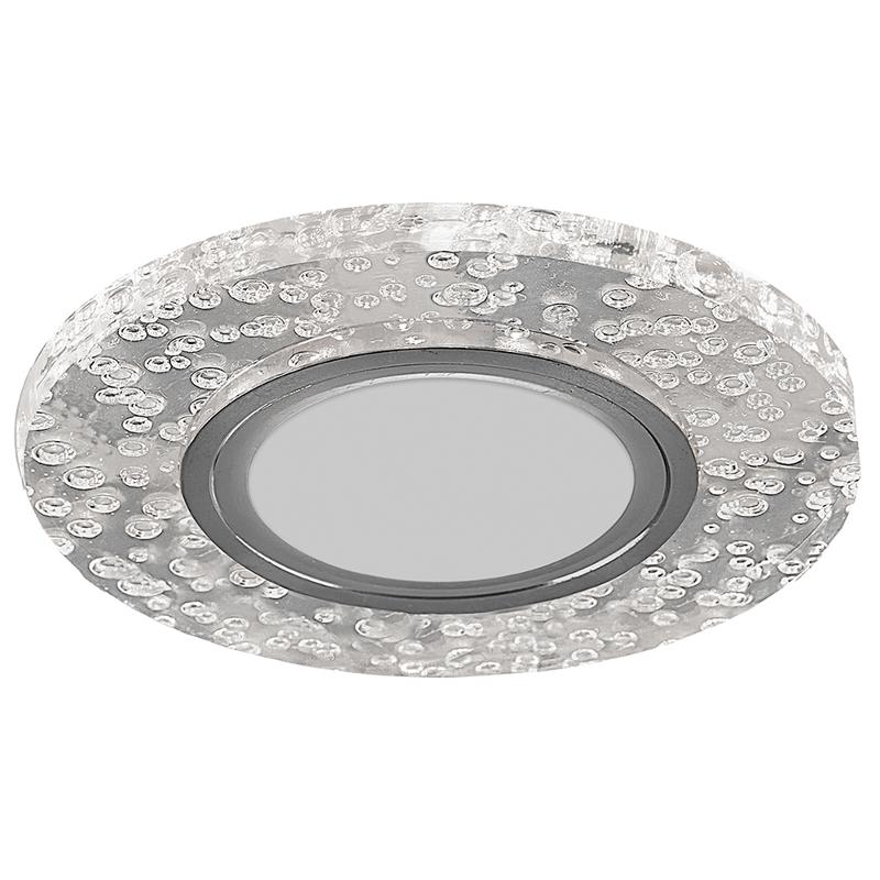 Светильник точечный встраиваемый под лампу, с LED подсветкой CD953 15LED*2835 SMD RGB, MR16 50W G5.3, "круг", прозрачный | 32569 | FERON — Feron