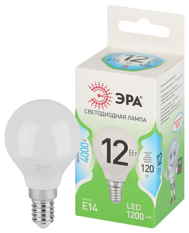 Лампа светодиодная  GREEN LINE LED P45-12W-840-E14 GL E14 12 Вт шар яркий белый свет | Б0067049 | ЭРА — фото 1 | Sento