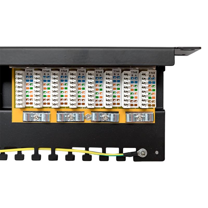 Патч-панель TERACOM PRO 19'' Cat.5E 1U полный экран STP 24 порта RJ-45 Dual IDC с органайз.| TRP-PPNL-5ESTP-1U24 | EKF — миниатюра 6