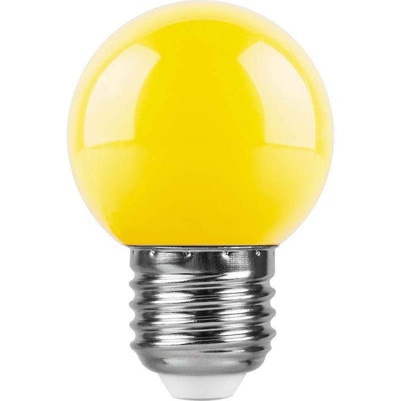Лампа светодиодная для белт лайта LB-37 (1W) 230V E27 желтый G45 | 25879 | FERON — миниатюра 1