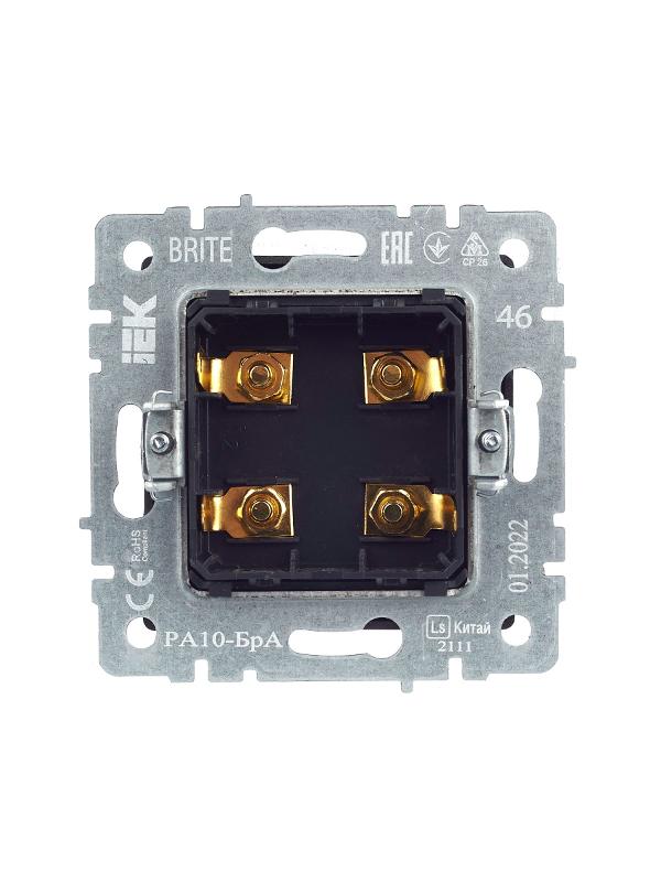 BRITE АудиоРозетка 4-местная РА10-БрА алюминий | BR-S40-K47 | IEK — миниатюра 11