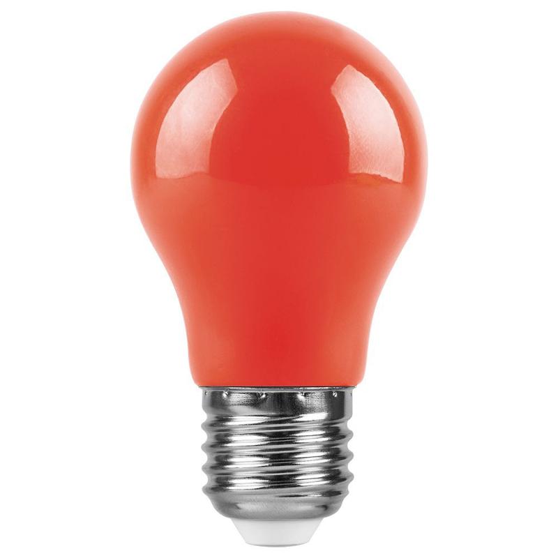 Лампа светодиодная для белт лайта LB-375 (3W) 230V E27 красный A50 | 25924 | FERON — миниатюра 2