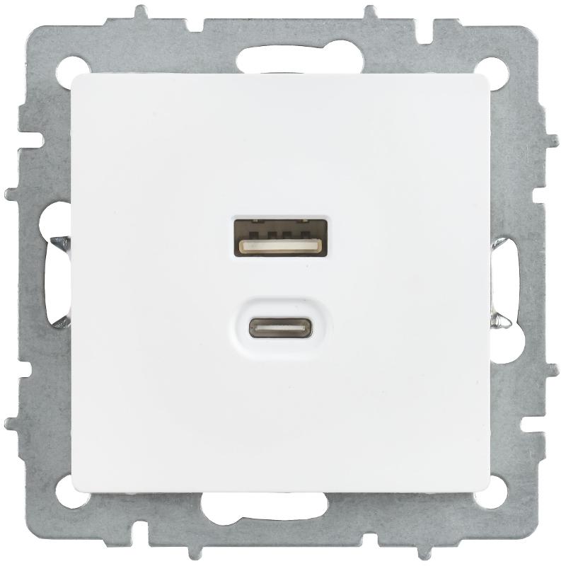 BRITE Роз. USB A+C 45Вт высокоск. зар. РЮ11-2-БрАБ а/б | BR-U22-045-K91 | IEK — миниатюра 2