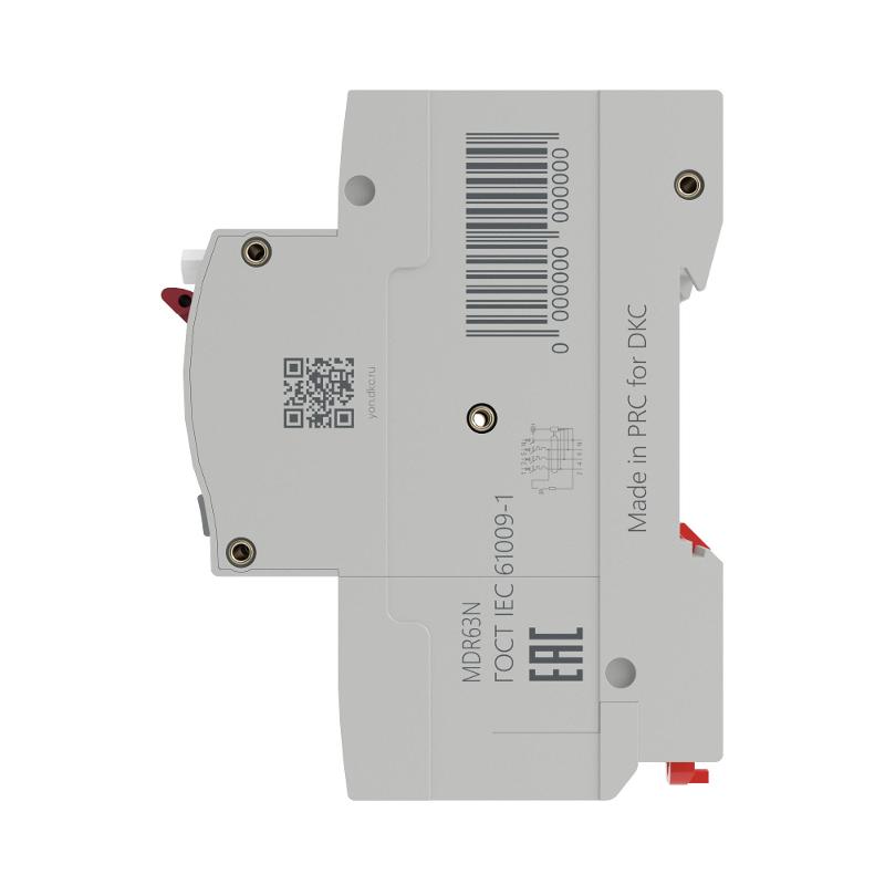 Автоматический выключатель дифференциального тока YON max типа MDR, 3P+N, 30mA, 32A, хар-ка C, 6kA, тип A | MDR63N-3N2C32-A | DKC — миниатюра 4