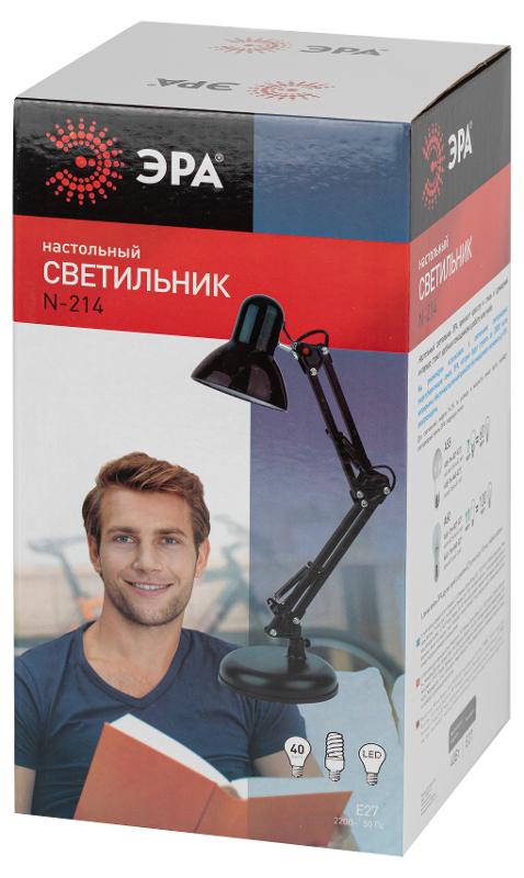 Светильник настольный N-214-E27-40W-BU Е27 с основанием синий | Б0052763 | ЭРА — миниатюра 2