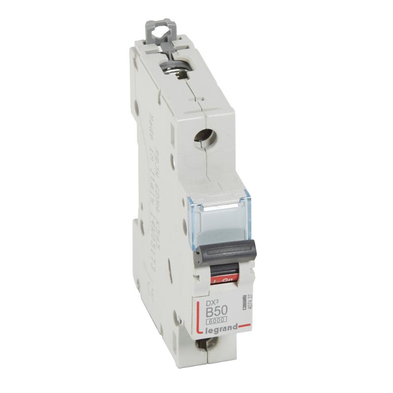 Выключатель автоматический  однополюсный DX3 6000 50А B 10кА | 407437 | Legrand — Legrand