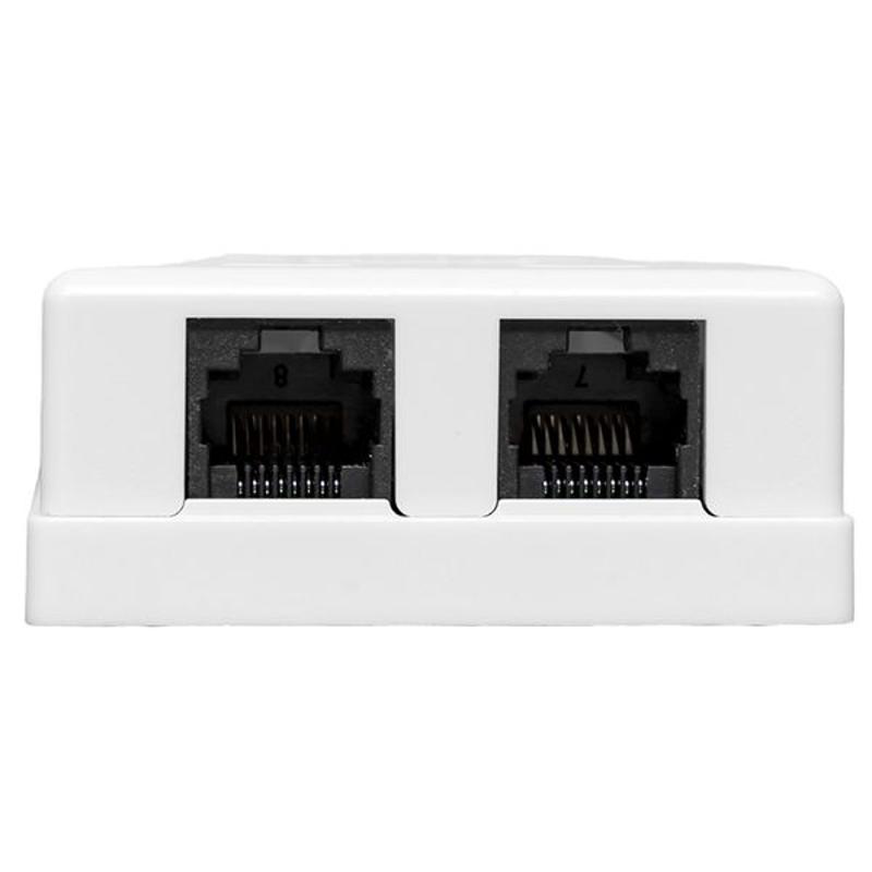 Розетка настенная TERACOM Cat.5E неэкранированная 2 порта RJ-45 Dual IDC белая | TRC-WBOX-2RJ45-5EUTP-WH | EKF — миниатюра 7