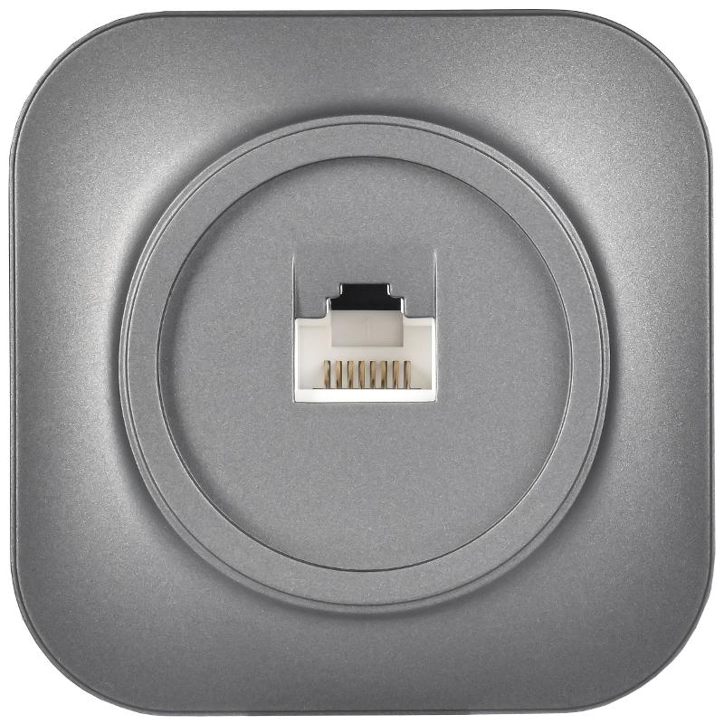 GLORY Розетка компьютерная RJ45 кат.5E о/у РК10-ХСм сталь матовый | EKH10-K46M | IEK — миниатюра 2