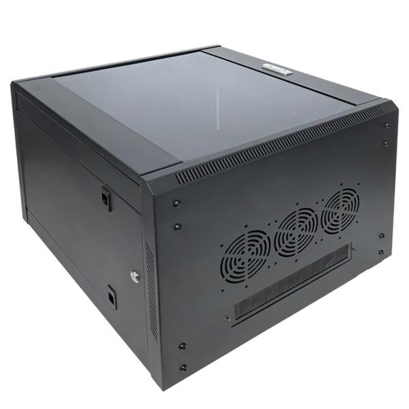 Шкаф настенный 19" TERACOM PRO 12U 600х450 мм дверь стеклянная с замком-ручкой чёрный | TRP-WLL-1264-40B | EKF — миниатюра 57