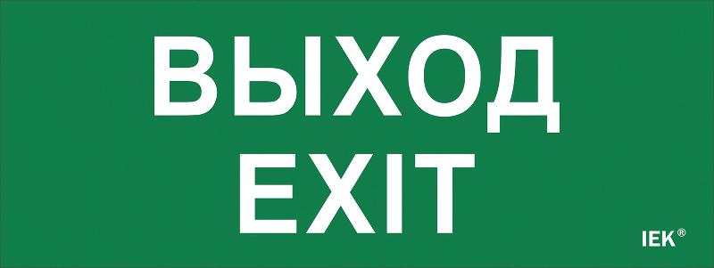 Пиктограмма (наклейка) "Выход-EXIT" ДПА IP20/54 | LPC10-1-24-09-VYHD | IEK — IEK (ИЭК)