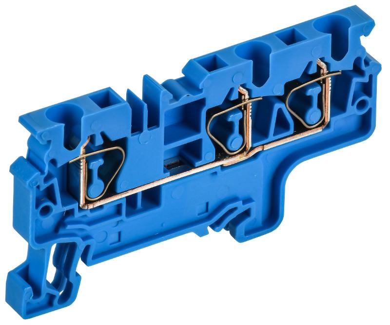 ARMAFIX Клемма пруж. CX4-3 BU 4мм2 3-конт. синяя | AF-CT40-00-3-K07-004 | IEK — IEK (ИЭК)