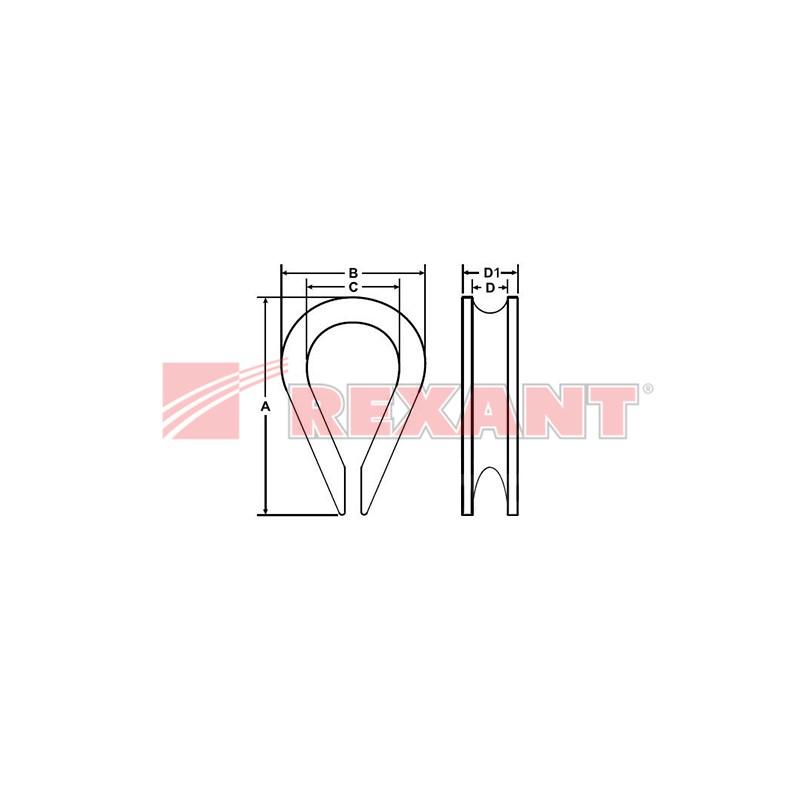 Коуш DIN 6899 d 6 | 09-5656 | REXANT — миниатюра 2