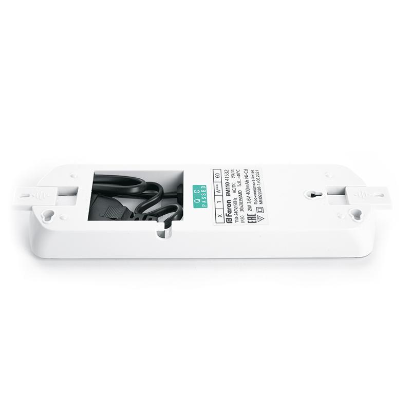 Светильник аварийный, 30 LED AC/DC, белый, EM110 с наклейкой ВЫХОД IP65 3 часа | 41532 | FERON — миниатюра 3