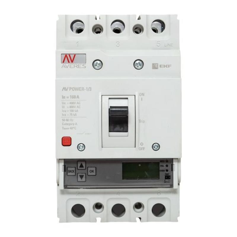 Выключатель автоматический AV POWER-1/3 160А 100kA ETU6.0 AVERES | mccb-13-160H-6.0-av | EKF — миниатюра 24