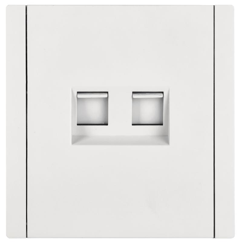 FORTE&PIANO Розетка комп. 2-ая RJ45 кат.5E FP233 белый | FP-K20-1-K01 | IEK — миниатюра 2