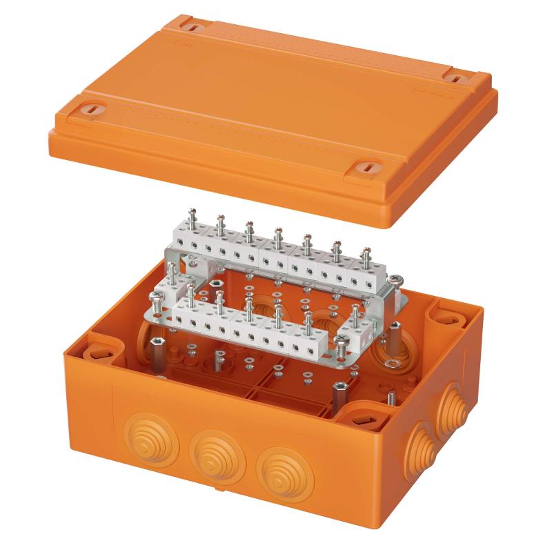 Коробка распределительная пластиковая FS огн.,IP55,240х190х90мм, 40р, 450V,6A,4мм.кв с кабельными вводами и клеммниками | FSB414004 | DKC — DKC (ДКС)
