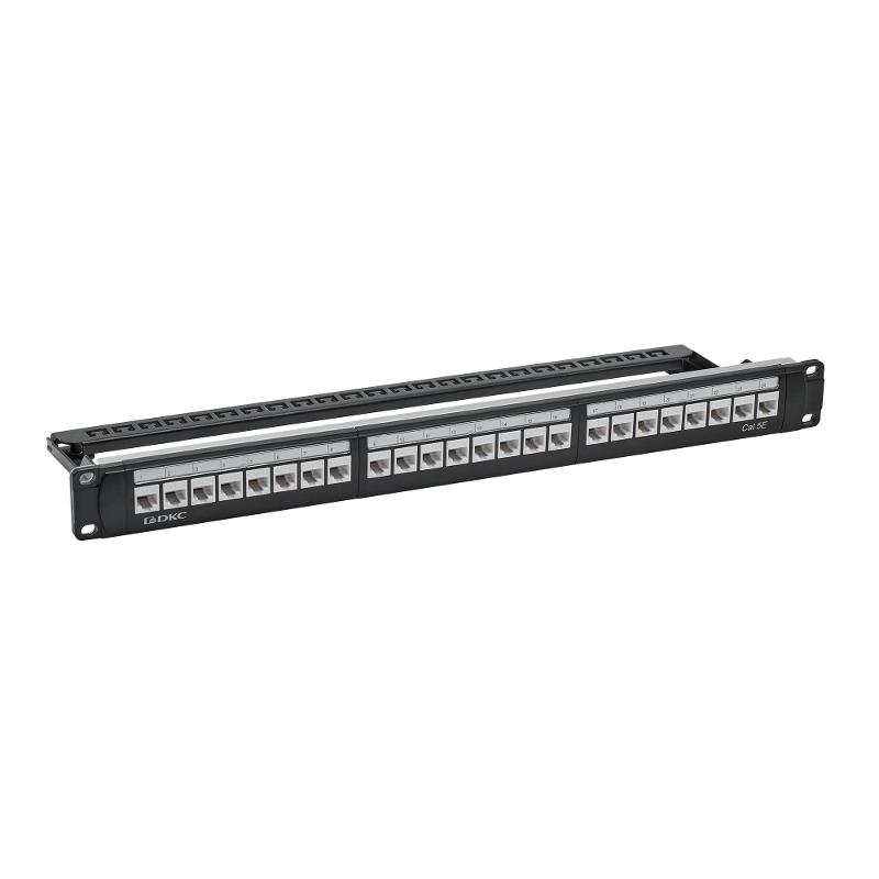 Патч-панель 19",1U,CAT5E, 24 модуля RJ45, неэкранированная | RN5PPU24 | DKC — DKC (ДКС)