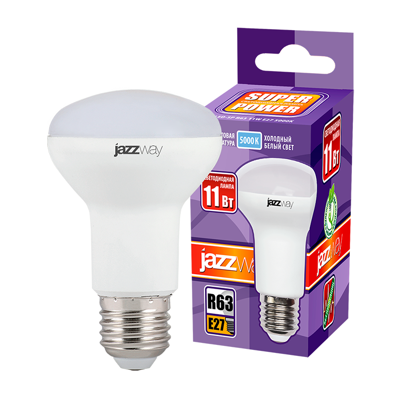 Лампа светодиодная LED 11Вт Е27 220В 5000К PLED- SP R63 отражатель (рефлектор) | 1033673 | Jazzway — миниатюра 3