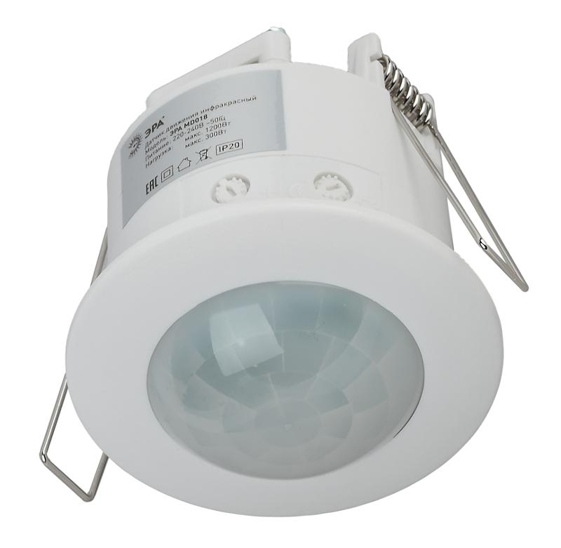 Датчик движения MD 018 белый, 1200Вт, 360 гр.,6М, IP20, (50/1050) | Б0043795 | ЭРА — ЭРА (Энергия света)