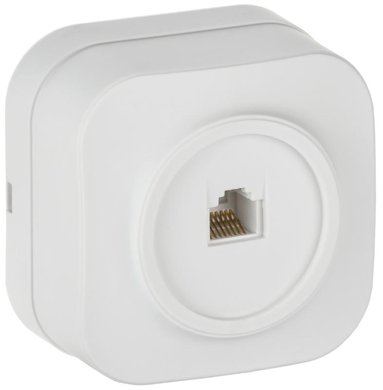 GLORY Розетка компьютерная RJ45 кат.5E о/у РК10-ХБм белый матовый | EKH10-K01M | IEK — миниатюра 1