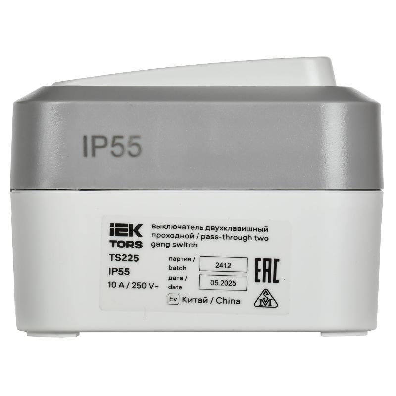 TORS Выключ. двухкл. прох. 10А IP55 TS225 сер-бел | TS-V22-0-10-55-K41 | IEK — миниатюра 4