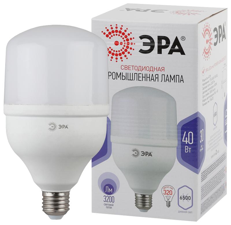 Лампа светодиодная LED POWER T120-40W-6500-E27 (диод, колокол, 40Вт, хол, E27) | Б0047644 | ЭРА — миниатюра 1