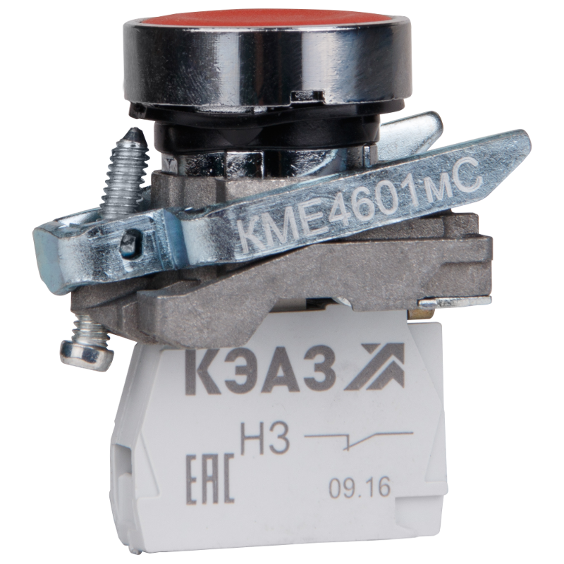 Кнопка КМЕ4601мС-красный-0но+1нз-цилиндр-IP65 | 248261 | КЭАЗ — КЭАЗ (Курский электроаппаратный завод)