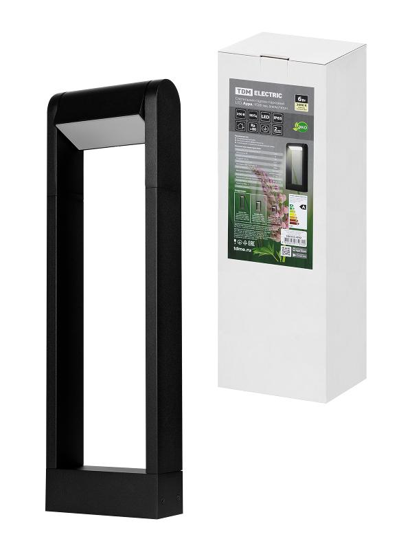 Светильник садово-парковый LED, Аура, H500 мм, 6 Вт, 3000 K, алюм./черн., IP65, | SQ0330-4042 | TDM — фото 1 | Sento