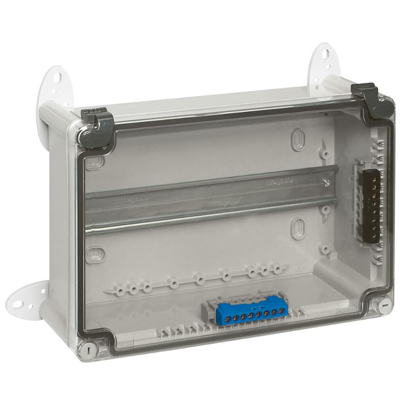Коробка промышленная пластиковая - IP55 - IK07 - RAL 7035 - 130x130x74 мм - прозрачная крышка | 035931 | Legrand — Legrand