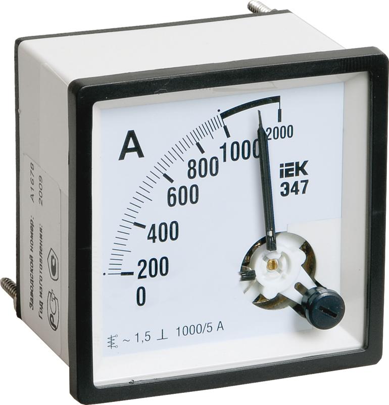 Амперметр Э47 2000/5А кл. точн. 1,5 72х72мм | IPA10-6-2000-E | IEK — IEK (ИЭК)