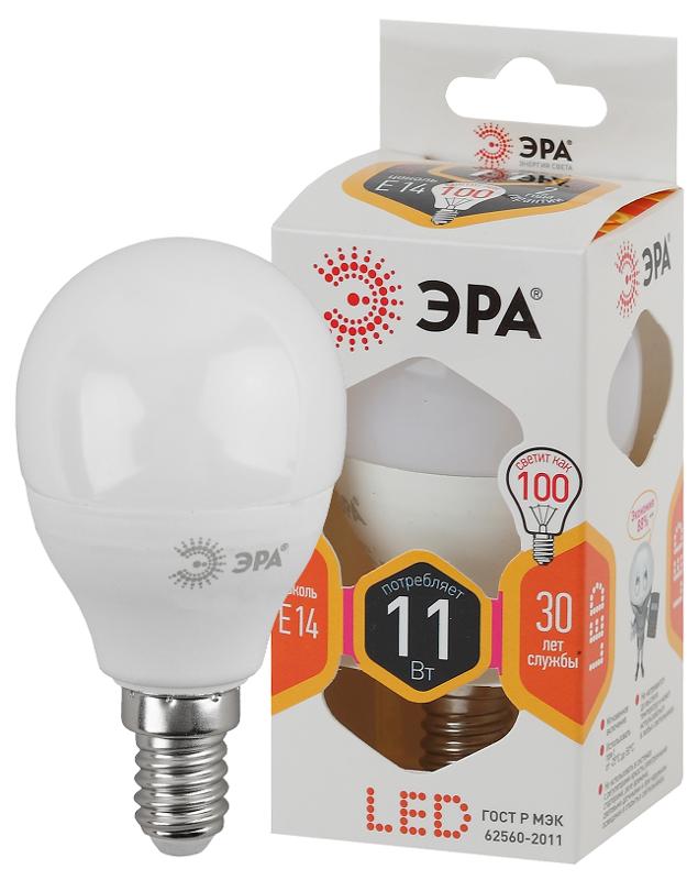 Лампа светодиодная LED P45-11W-827-E14 | Б0032986 | ЭРА — миниатюра 1
