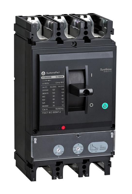 АВТ.ВЫКЛ SYSTEMEPACT CCB630 150KA 3P3D TMD600 РЫЧАГ | SPC630L600L3DF | Systeme Electric — фото 1 | Sento