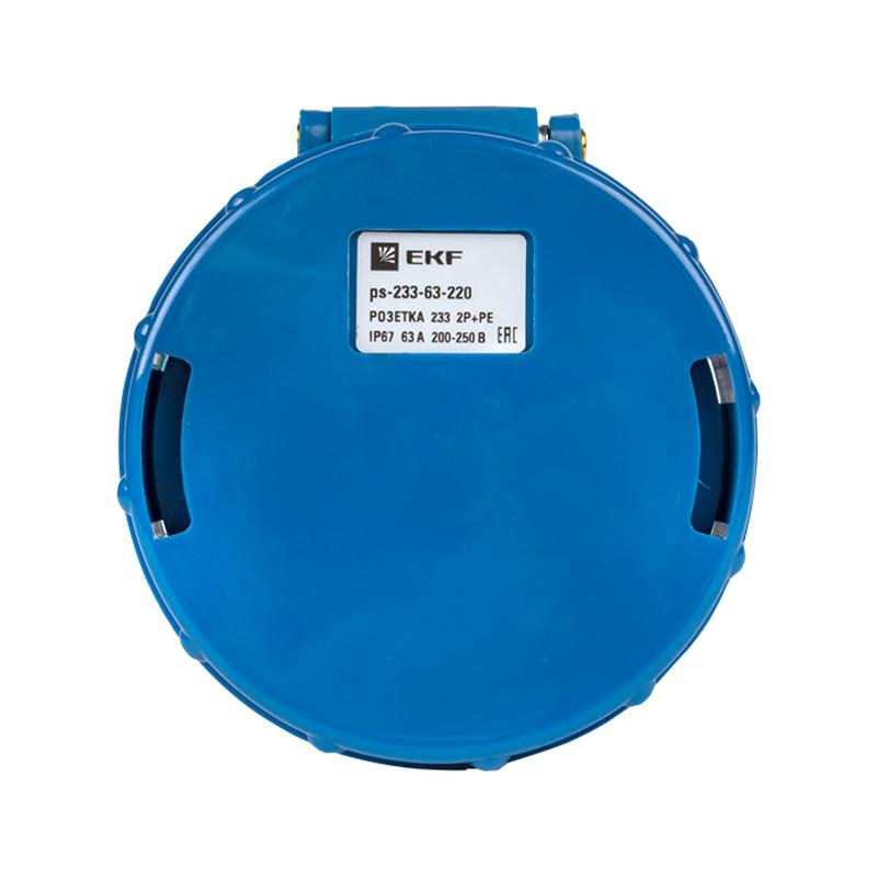Розетка переносная 233 2Р+РЕ 63А 220В IP67 EKF PROxima | ps-233-63-220 | EKF — миниатюра 4