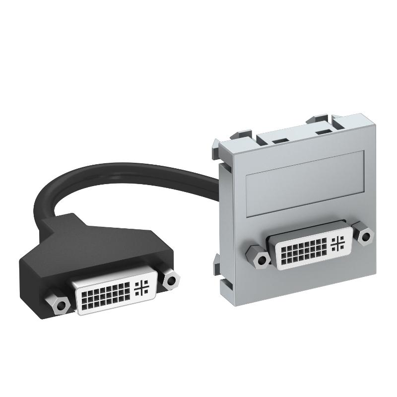 Мультимедийная рамка DVI Modul45 (серебристый) (MTG-DVI F AL1) | 6104760 | OBO Bettermann — OBO Bettermann