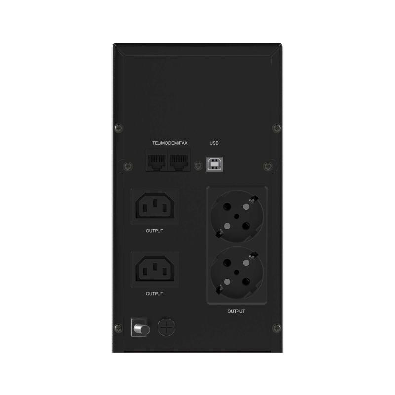 ИБП Info LCD, 2000 ВА, IEC (2), Schuko (2), USB + RJ45 | INFOLCD2000SI | DKC — миниатюра 4