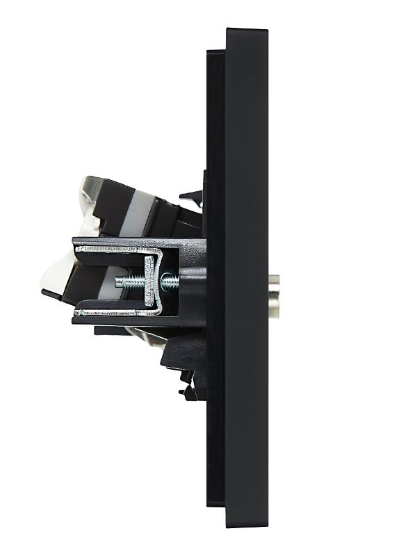 FORTE&PIANO Розетка двойная TV+RJ45 кат.5E FP136 черный | FP-AK20-1-K02 | IEK — миниатюра 4
