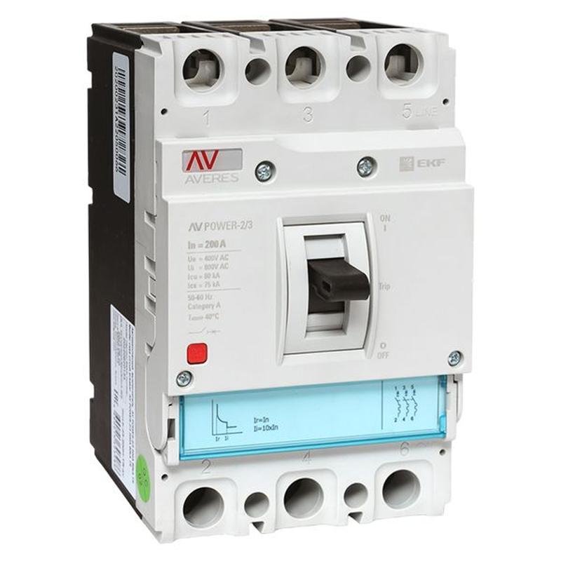 Выключатель автоматический AV POWER-2/3 200А 80kA TR AVERES | mccb-23-200H-TR-av | EKF — миниатюра 1