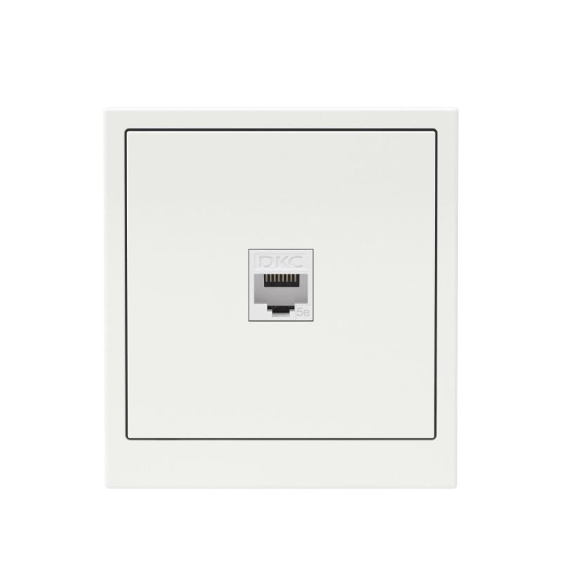 Компьютерная розетка RJ-45 без шторки, кат.5е одинарная, KANT, белая магнолия | 7000663 | DKC — миниатюра 6