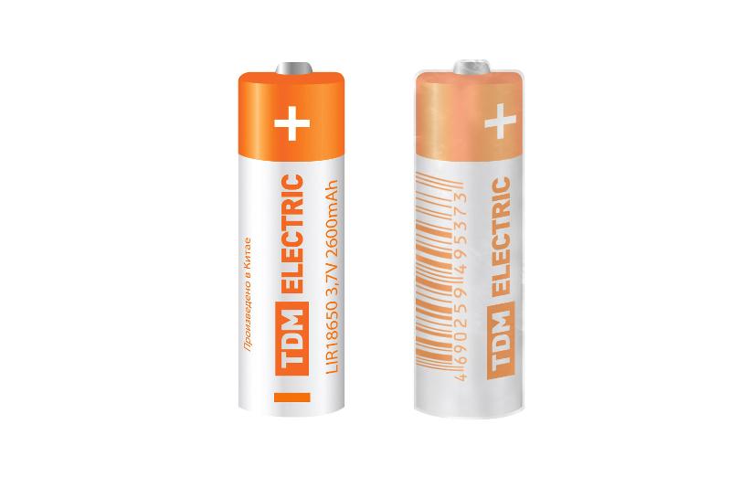 Аккумулятор LIR18650 3,7 В 2600 мА*ч Li-Ion, термоусад., | SQ1702-0087 | TDM — TDM ELECTRIC