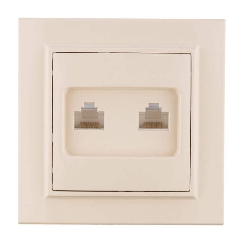 Розетка RJ-45+Phone СП бежевый Минск EKF|ERK00-135-20|EKF — EKF