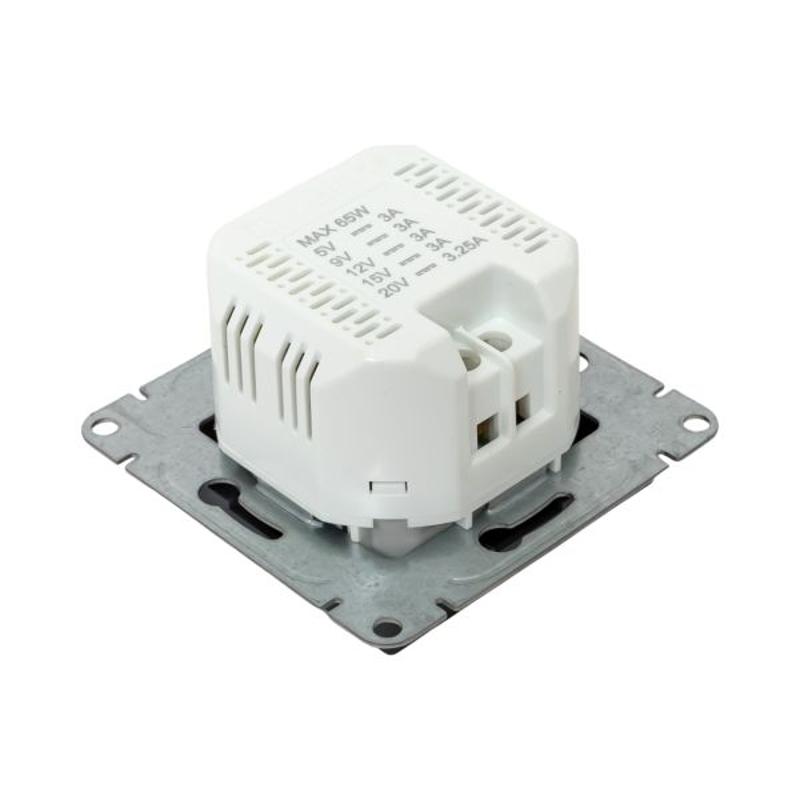 Механизм розетки USB-С, быстрая, графит Эпика  |UP1-SOG-USBCF| EKF — миниатюра 2