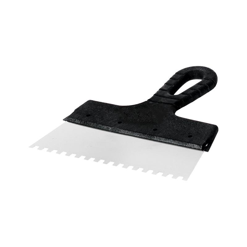 Шпатель фасадный 200 мм зуб 6х6 нержавеющая сталь, пластмассовая ручка | 89-0222 | Rexant — REXANT